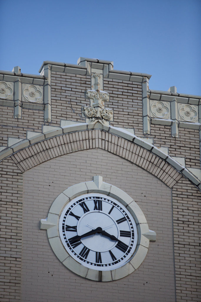 Historic Tower Clock Restored Restored Seth Thomas Clock at the Kinglsey Building Grand Rapids, Michigan
