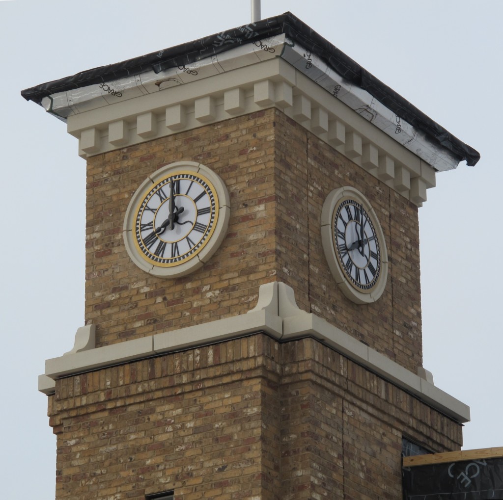 LUMICHRON'S 4-sided Tower Clock Custom-made for our customer in Verona, Wisconsin to match London's King's Cross Station Clock