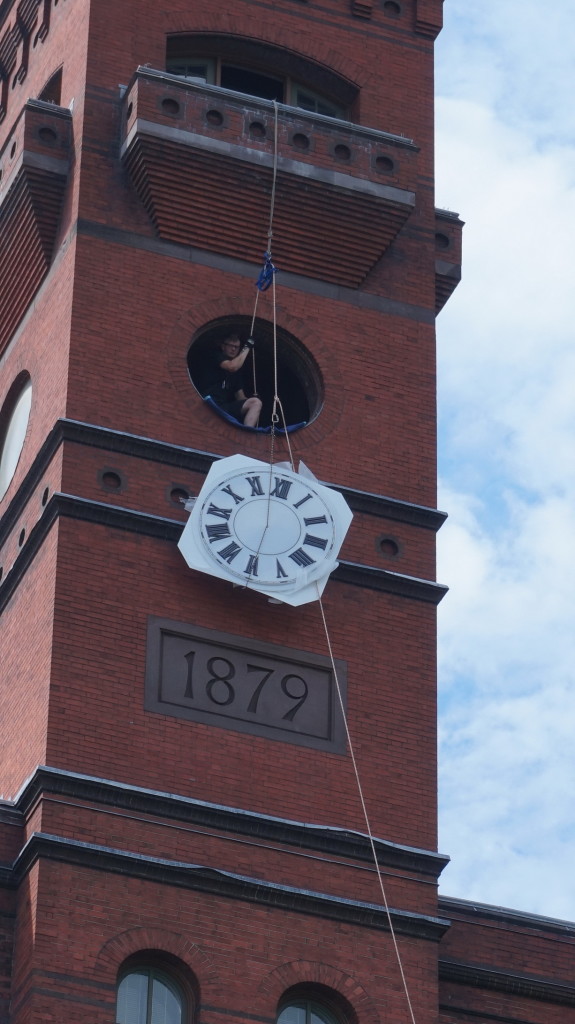 Clock Tower Clock Restoration illuminated automatic GPS by Lumichron Sidney Yates building Washington DC