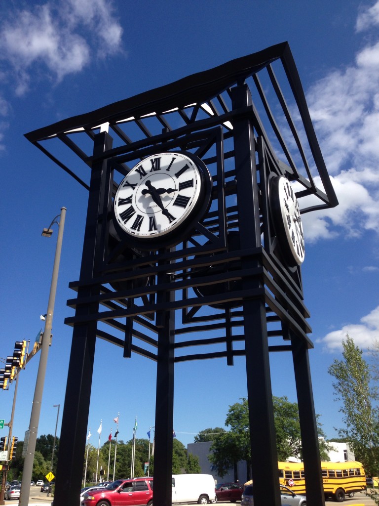 Clock Tower 48-inch Roman Clocks illuminated fully automatic GPS by Lumichron Wheeling, IL