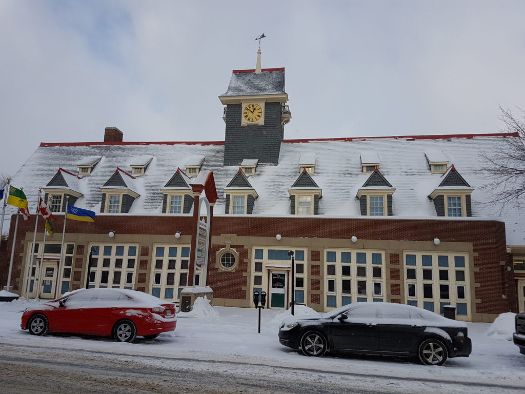 Lumichron Refurbished 1921 60-inch Tower Clock at the Old #1 Fire Hall in the City of Regina, Saskatchewan, Canada