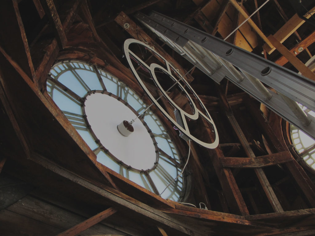 Interior of the Tower Clock Oconto Courthouse Restoration Motors and illumination by Lumichron