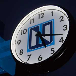 Illuminated Custom Lumichron Clock with custom logo