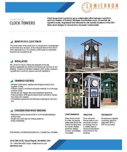 Clock Tower Data Sheet