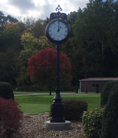 Post Clock at the Spring Lake Country Club, in memory of Dale Koontz, https://www.springlakecountryclub.org/