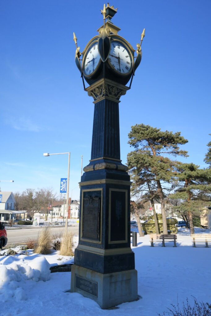DeKalb Rotary - This is a 4-way elaborate Street Clock in the city of DeKalb Illinois.  Made 100 years ago. 2021 is the centennial for the Soldiers and Sailors WWI Veterans Tribute -Memorial Clock