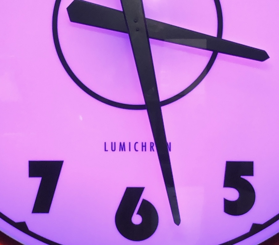 Lumichron LED clock Lamp Theatre 2020 Pantone color of the year 2022-- 17-3938 Very Peri