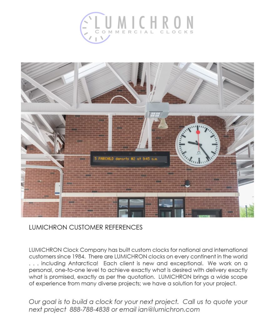 Customer References Leaflet by Lumichron