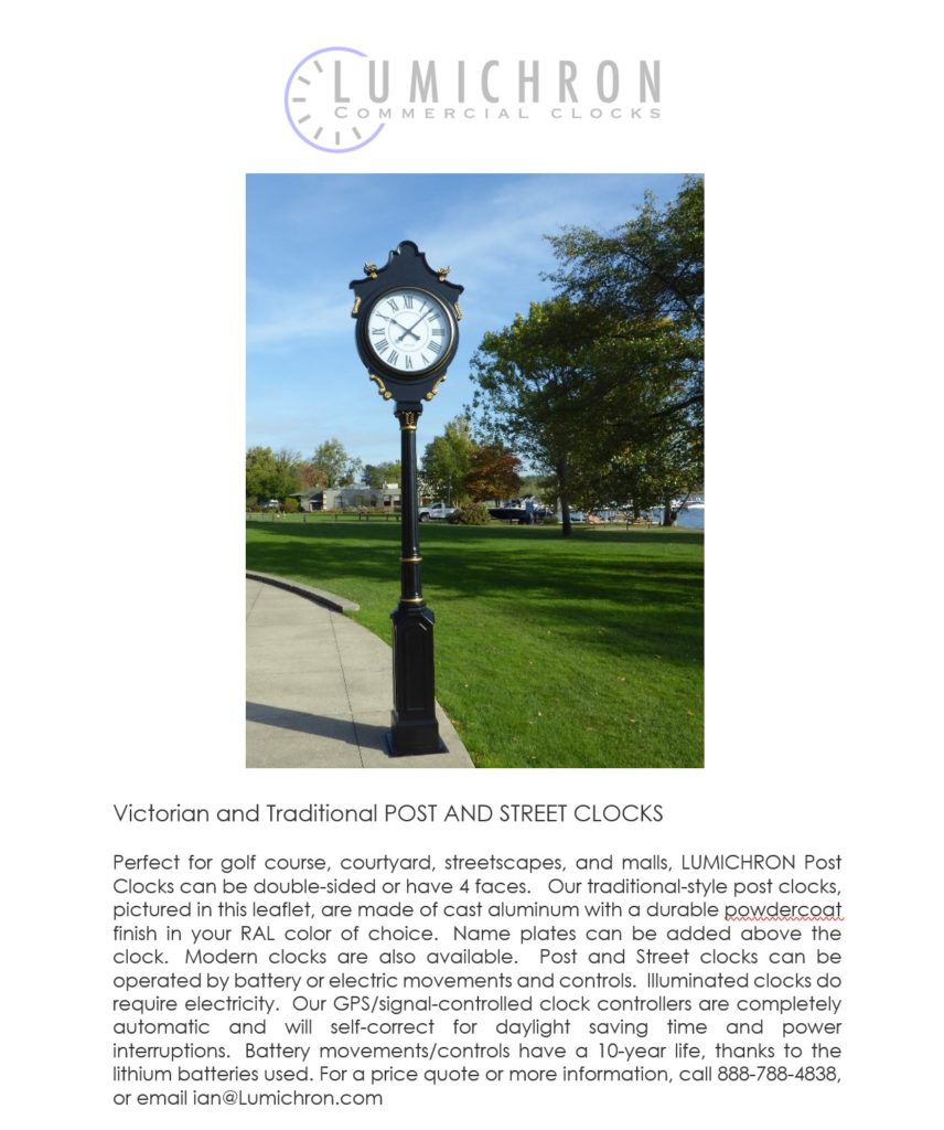 Post Street Clocks Leaflet by Lumichron