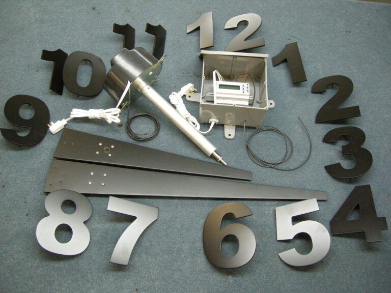 Skeletal Clock Parts with Motor and Clock Controller