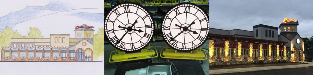 60-inch Canister Clocks Illuminated Design through completion by Lumichron